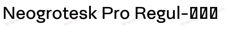 Neogrotesk Pro Regul字体转换
